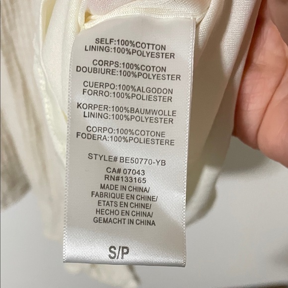 Anthropologie Eri & Ali Edira Lace Cream Tunic Dress Size Small - Picture 9 of 10